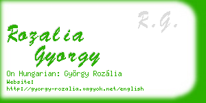 rozalia gyorgy business card