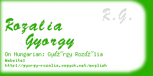 rozalia gyorgy business card